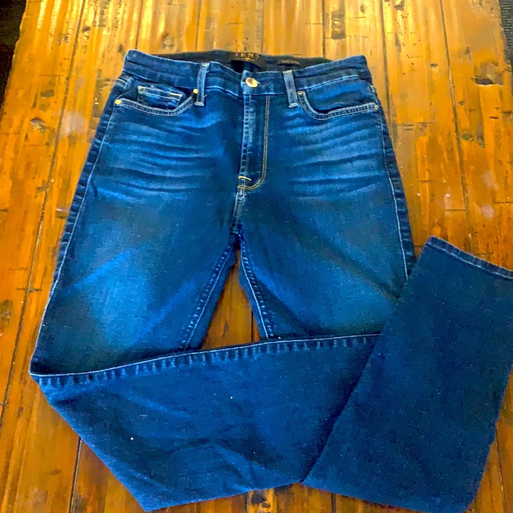 Jen7  7 for all Mankind - ankle skinny blue jeans size 2